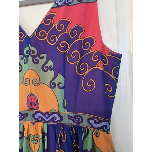 Modcloth Boho Mandala Print Vibrant Colors Sleeveless Maxi Dress, Women's Medium - Picture 11 of 14